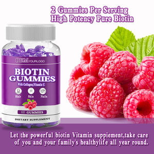 תוסף תזונה לחיזוק עור, שיער וציפורניים למבוגרים, גומי ביוטין טבעי בעל עוצמה נוספת, לצמיחת שיער מחודשת, ויטמין אופטימלי - Product Image 4