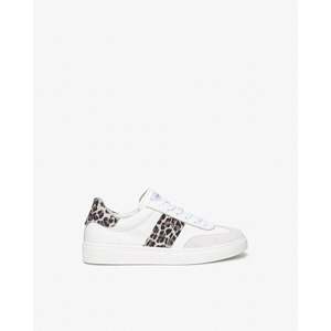 Zapatillas Deportivas para Mujer Nero Giardini, Blancas con Estampado de Leopardo, Zapatos de Lona a la Moda - Product Image 1