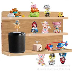 Solid Wood Wall Mounted Floating <b>Shelf</b> Multi Layer Storage <b>Rack</b> For Children Room Toy Organizer With Hanging Feature - Product Image 5