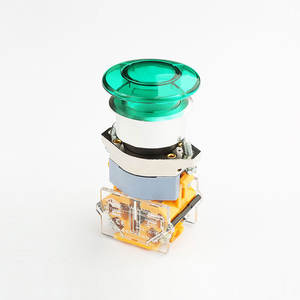 Interrupteur à bouton poussoir <span class=keywords><strong>LED</strong></span> 22 mm 1NO1NC, interrupteur à bouton poussoir momentané, lumière <span class=keywords><strong>LED</strong></span> 24 volts, <span class=keywords><strong>action</strong></span> rapide, 10A 660V, lumière verte - Product Image 2