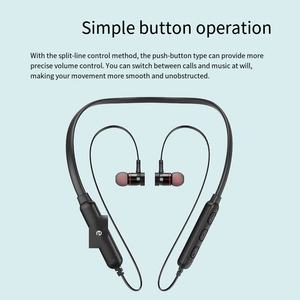 Auriculares Inalámbricos Magnéticos Clásicos <span class=keywords><strong>Baratos</strong></span> con Banda para el Cuello, LED JL para 5.3 ENC, Auriculares Deportivos Resistentes al Sudor para Correr - Product Image 4