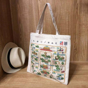 Sac fourre-tout en toile de coton écologique de taille moyenne, réutilisable avec fermeture à glissière pour la plage - Product Image 4