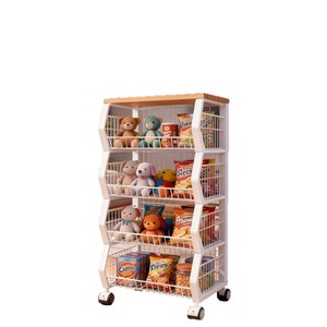 Multi Layer Kitchen Storage Rack 5 Tier Movable Basket For Fruit <b>Vegetable</b> Storage Narrow Gauge Shelf With Wheels - Product Image 2