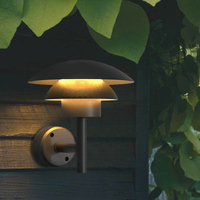 Luces de pared modernas para interiores y exteriores LED Base de aluminio 3500K Blanco cálido EEI A ++ Eficiencia energética Garantía de 3 años para uso en el jardín