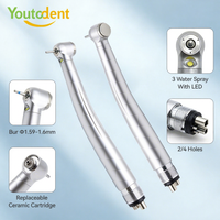 Promotion : Pièce à main dentaire Youtodent à haute vitesse, turbine à air, LED, avec lampe, pièce à main dentaire LED angulaire
