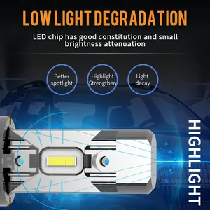 Lampu kabut pengganti untuk mobil 1860 chip LED 12v dc PSX24W H4 H7 h8 h11 9006 9005 bohlam lampu kabut led otomatis