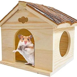 Maison en bois moderne et minimaliste pour hamsters, petits animaux, écureuils, chinchillas, hérissons, sugar gliders, cochons d'Inde et cochons hollandais - Product Image 1