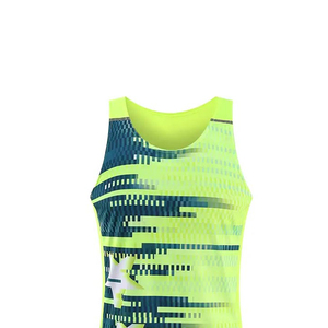 ชุดวิ่งออกกำลังกายแบบสั่งทำยอดนิยม คุณภาพสูง ผลิตจากโพลีเอสเตอร์ 100% ทรงแอธเลติก พร้อมเสื้อกล้ามพิมพ์ลาย - Product Image 4