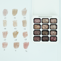 Kit de 12 Gels UV pour Peinture à la Patine, Texture Crémeuse, Non Toxique, Haute Qualité, Gel Polish pour Estampage et Effet Blooming, Fournitures de Manucure