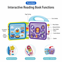 Livre interactif de sons d'animaux pour les tout-petits, 108 mots, apprendre en touchant, jouet éducatif pour l'apprentissage précoce avec boutons audio