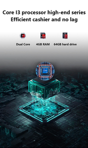 Tất cả trong một POS 15.6 inch đôi màn hình ngăn kéo tiền mặt máy quét mã vạch thủ quỹ tất cả trong một hệ thống POS - Product Image 5