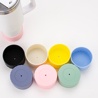 Manchon en silicone pour gobelet Stanley 30/40 oz Quencher, base de protection anti-déversement en silicone pour bouteille d'eau, ensemble pour tasse Stanley