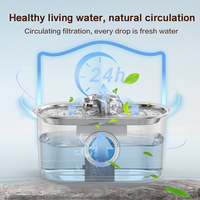 Fontaine à eau intelligente pour animaux de compagnie Vansity OEM, acier inoxydable 304, écologique, logo personnalisé, distributeur d'eau pour chiens et chats de 3,2 L