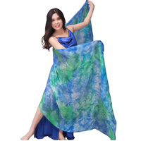 Drapeaux en forme d'éventail pour l'adoration prophétique de l'Église chrétienne, bannière de scène flexible pour performance de danse, voile en soie 230*110cm