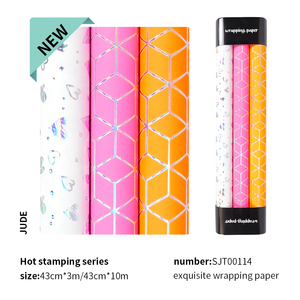 Wrapping <b>Paper</b> 43*300cm Factory Manufacturer Custom 80g <b>Paper</b> <b>Birthday</b> Valentine's Day Cartoon Glossy <b>Paper</b> Gift Wrapping - Product Image 2