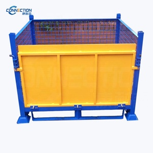 Capacidad de carga de garantía de calidad 1000kg jaula de almacenamiento de malla de alambre jaula de palé apilable de <span class=keywords><strong>metal</strong></span> jaula grande para la venta - Product Image 3