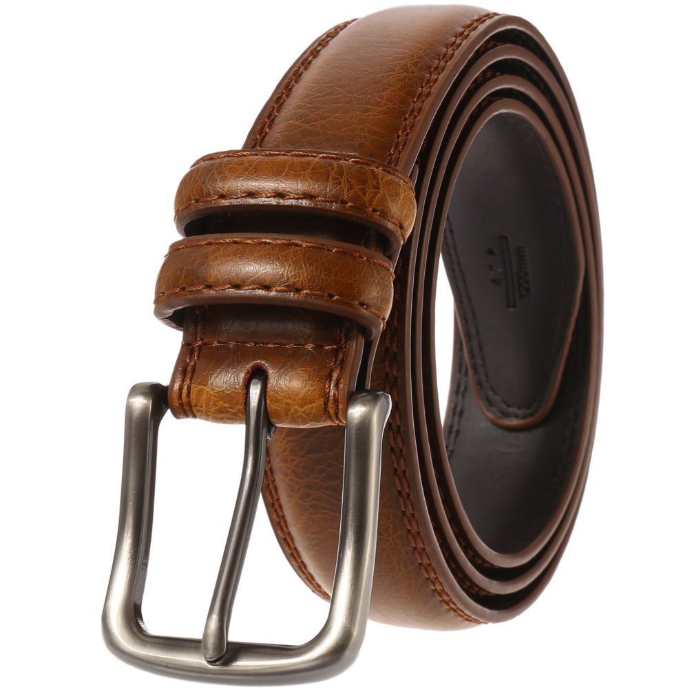Yellow-brown leather belt