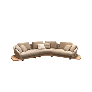 Modernes Hotel Outdoor Holz Gartenmöbel Sofa Bequeme Couch Outdoor Teakholz Sofa Set Designs zum Leben