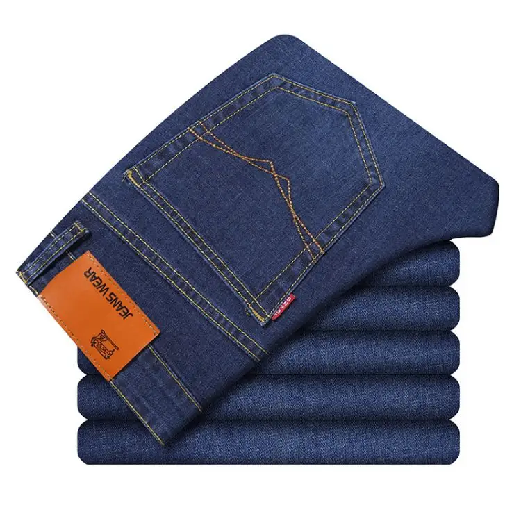 2021 Wholesale Hot selling straight slim stretch business casual young denim men's jeans