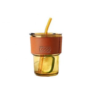 Gobelet isotherme personnalisé en plastique PC écologique avec couvercle à paille, parois épaissies, manchon de protection pour boissons glacées, imprimé UV - Product Image 1