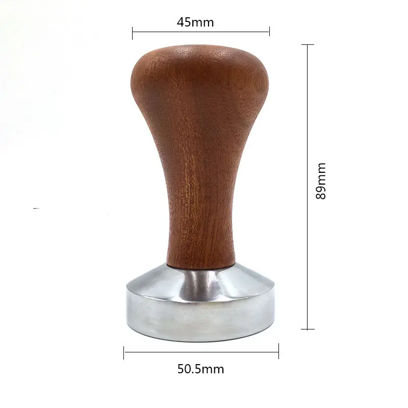 Wooden Handle Coffee Tools Stainless Steel coffee Tamper Espresso Pressure coffee tamper 58mm