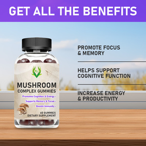Gummies Complexe de Champignons en Gros pour OEM : Favorise la Cognition, l'Énergie, la Mémoire, la Concentration, Renforce l'Immunité, Apaise l'Humeur et Favorise la Relaxation - Product Image 2