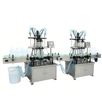 Remplisseuse automatique Zhongjie 42L à quatre têtes avec pompe à engrenages à servo-moteur pour liqueurs, sauces, vinaigres, lait, eau, huiles alimentaires (verre/métal)