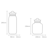Couverture de bouteille d'eau chaude portable en velours côtelé personnalisée HYX Z-097, mignonne, pour l'hiver, avec taille personnalisée