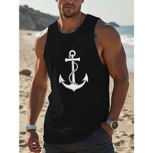 <b>Men's</b> Casual Eco-Friendly Breathable Polyester/Cotton O-Neck <b>Tank</b> <b>Top</b> with 3D Embroidery <b>for</b> Fitness Gym Workout - Product Image 5