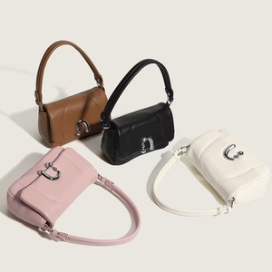 Minimalist Leather <b>Mini</b> Box <b>Bag</b> with Metal Buckle Chic Design Versatile Shoulder <b>Tote</b> - Product Image 6