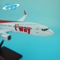 Modèle d'avion Boeing 737-800 B737-800 en résine synthétique, échelle 1/100, 39,5 cm, personnalisable, simulation réduite, cadeau d'affaires, fourni par l'usine