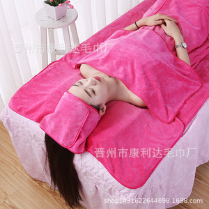 Ensemble de serviettes de qualité professionnelle pour salon de beauté, 5 pièces, serviette pour la tête avec trou, grande serviette de bain douce pour les soins de la peau et l'utilisation en spa - Product Image 4