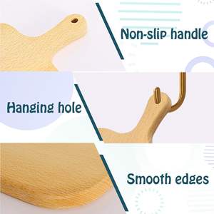 Grand bloc à découper réversible polyvalent en bois épais pour la coupe et les tâches culinaires - Product Image 4