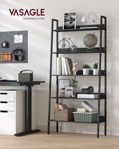 Estante de escalera <span class=keywords><strong>VASAGLE</strong></span> para el hogar, oficina, sala de estar, dormitorio, cocina, estantes de libros, estante de almacenamiento con marco de Metal - Product Image 2