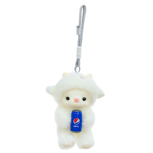 دمية قطيفة ناعمة جداً على شكل أرنب كرتوني لطيف من سلسلة الطعام مع بطانة شبكية وتصميم مطرز وسلسلة مفاتيح ومنفذ USB - Product Image 5