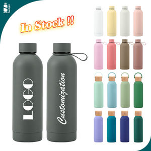 Thermos portatile con logo bottiglia di acqua inossidabile in Stock rivestita in gomma riutilizzabile bottiglia sottovuoto Thermos bottiglia per bere - Product Image 1