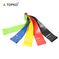 Bandes de résistance en latex TOPKO avec logo personnalisé, bandes pour les hanches, bandes de yoga, ensemble portable codé par couleur pour la salle de sport, l'entraînement physique