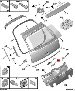 OE 8726Q8 8726N0 Commutateur de hayon Poignée de traction pour Peugeot 206 207 307 308 <span class=keywords><strong>Citroen</strong></span> C4 C5 Sega Elysee Commutateur de compartiment à bagages - Product Image 2