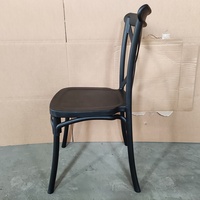 Chaise de salle à manger moderne en PP, colorée, portable, légère, durable, avec dossier en X, pour la maison, l'extérieur, design imperméable