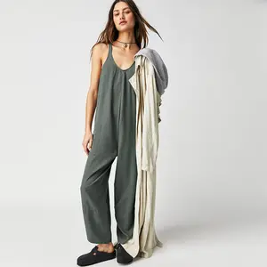 Dames Nieuwe Zak Jumpsuit Dames Casual Effen Kleur Bretels Jumpsuit Sweet Cool Style