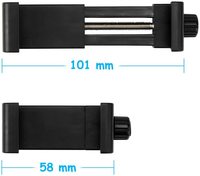 Support de téléphone de table, rotation à 360°, support de smartphone, adaptateur, hauteur réglable, plastique ABS, compatible avec les téléphones mobiles