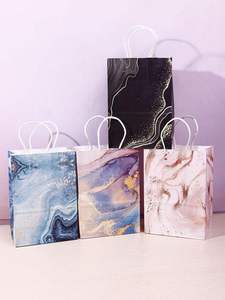 Bolsa de papel artesanal impresa de alta calidad, bolsas de recuerdo, patrón de flores ecológico, bolsas de regalo para ropa, proveedor de bolsos de gama alta - Product Image 4