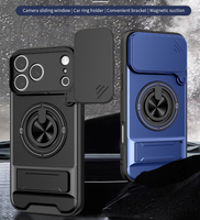 Coque de protection haut de gamme pour téléphone avec fenêtre coulissante et support de voiture, personnalisée pour iPhone 17 Pro Max / 18 Pro Max
