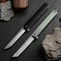 Couteau pliant G10 en acier inoxydable 8Cr14, style PDG, outil de survie pour le camping en extérieur, couteau tactique EDC de poche, ensemble OEM en gros