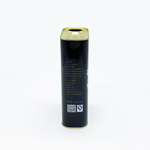 Boîte en fer blanc de 1,2 litre de qualité alimentaire pour huile comestible, rectangulaire, pour huile d'olive, avec couvercles en plastique et impression offset - Product Image 5