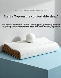 Gối mút hoạt tính bán buôn, chất liệu vải dệt kim mềm mại, có thể tùy chỉnh, thiết kế công thái học, độ đàn hồi chậm, chất liệu cotton thoáng khí, nội thất phòng ngủ hiện đại - Product Image 3