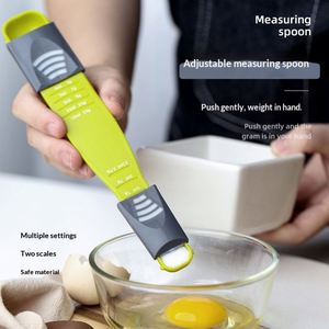 Kitchen Household Adjustable <b>Measuring</b> <b>Spoon</b> with Gram Scale ABS Material Hand Wash Only No Brand - Product Image 1