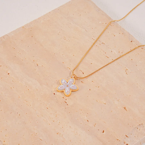 Elegante Collar con Colgante Geométrico para Mujer, Acero Inoxidable 304, Chapado al Vacío en Oro Real de 18K, Acrílico, Joyería que No se Destiñe - Product Image 2