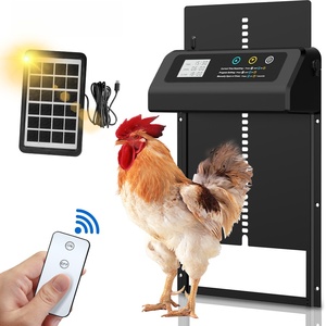 <span class=keywords><strong>Porte</strong></span> de <span class=keywords><strong>poulailler</strong></span> électrique en acier inoxydable à énergie solaire personnalisée en usine pour un fonctionnement contrôlé par minuterie - Product Image 1