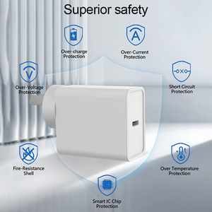 Bán hàng nóng AU tường USB sạc 20W OEM ODM sạc nhanh ABS USB C sạc cho USB C loại thiết bị di động sạc - Product Image 4